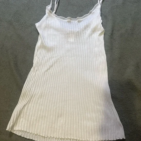 Zimmerli White Ribbed Camisole - Picture 3 of 7